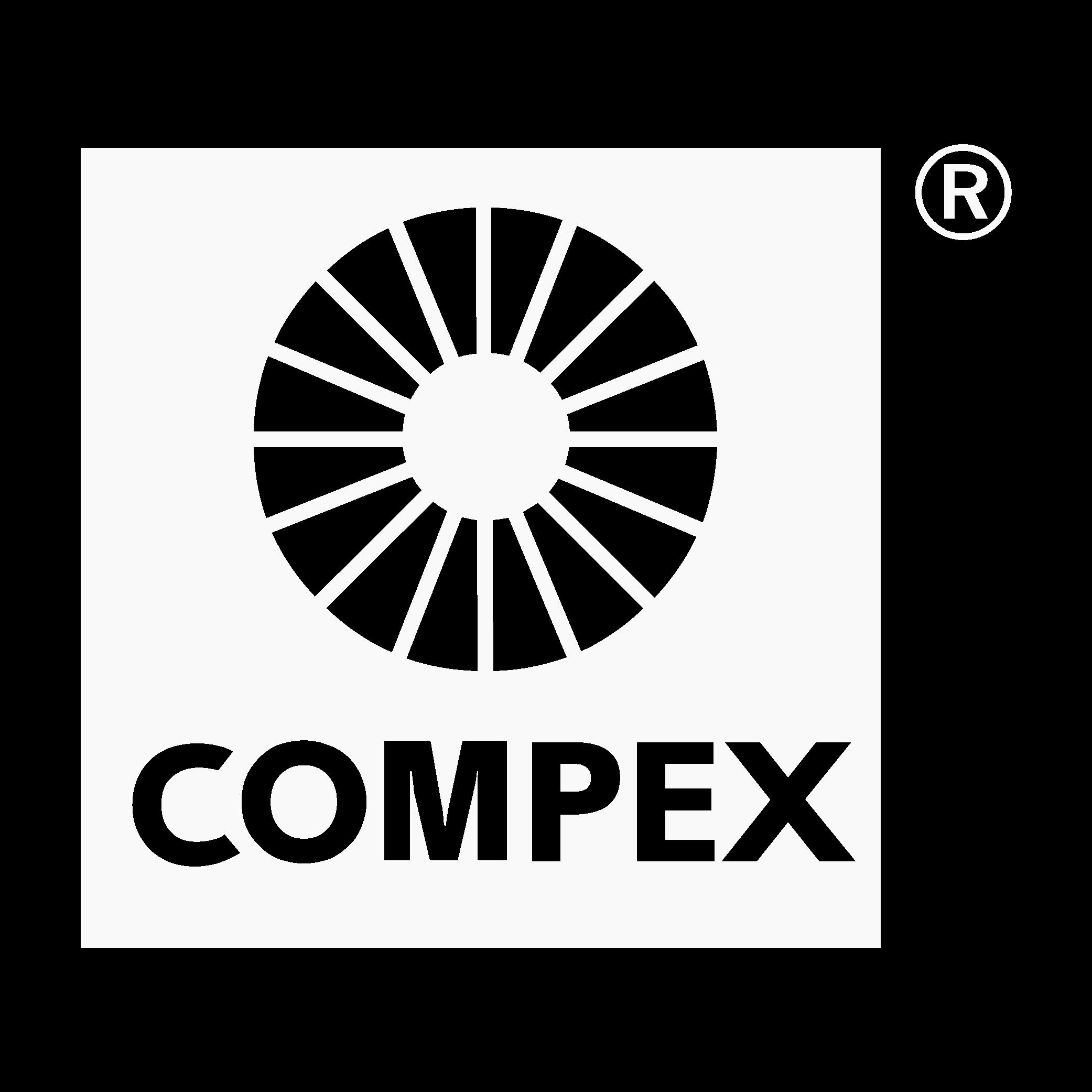 Compex White Logo Vector Logo